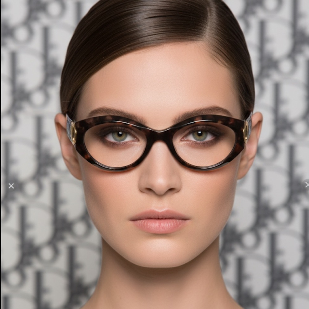 Authentic Christian Dior vtg signature designer prescription eyeglasses frames
